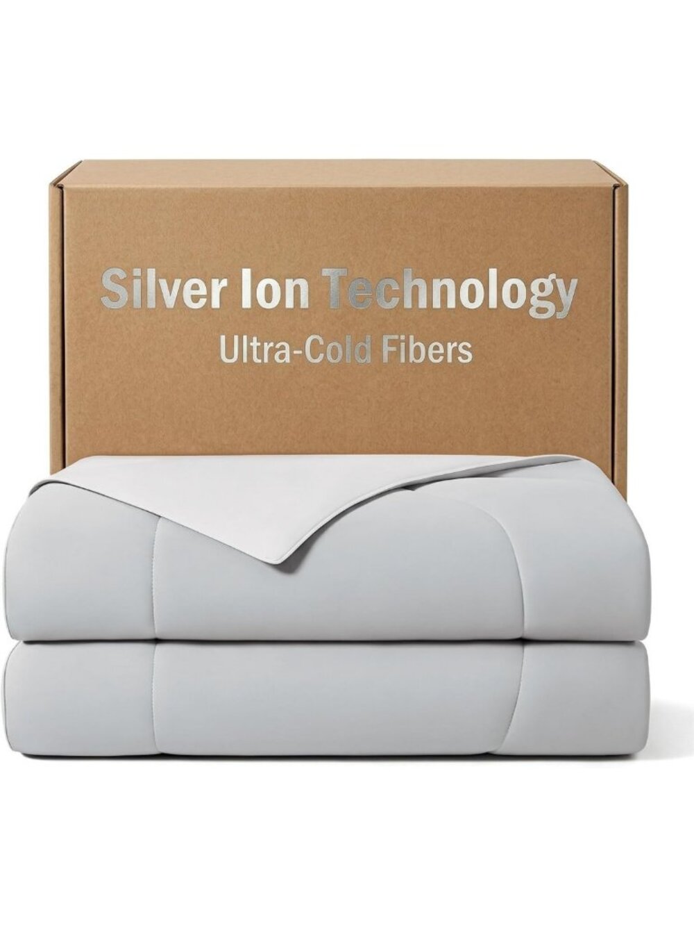 Cooling Comforter Blanket for Hot Sleepers - Silver Infused, Lightweight